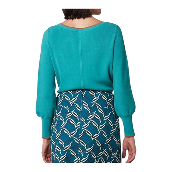 Etcetera Women's Silky Blue Cardigan Sweater Seafarer Teal  Sweater SZ Medium - Picture 11 of 12